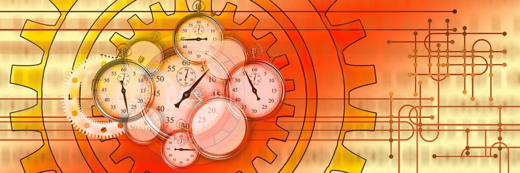 time and gears to show gentle systems