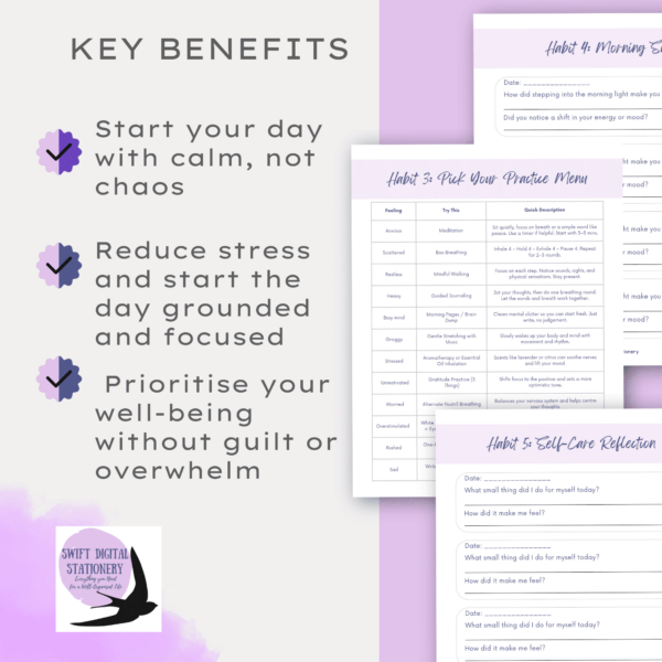 The benefits to help women pause, reflect, and reset during their morning routine.